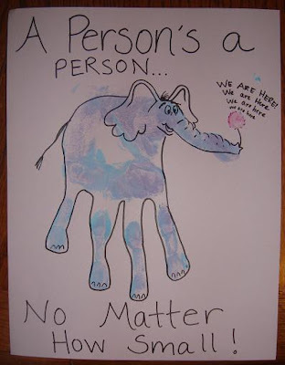 Large hand Elephant, "A person's a person no matter how small!"