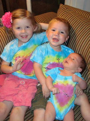 Kids in Tie-dye Shirts