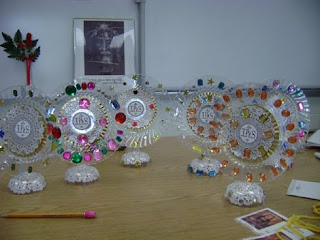 Electric fans with gem stickers on them