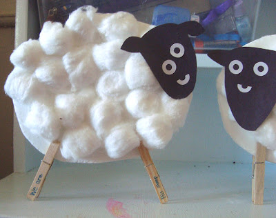 Sheep crafts side-by-side