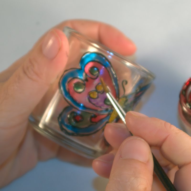 Craft Central Rubber Stamps Templates for Glass Painting