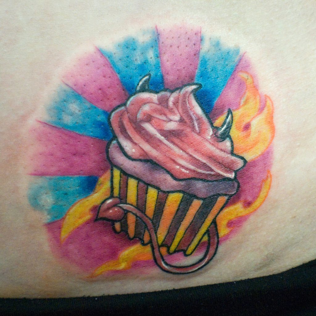 Devil Cupcake Tattoo