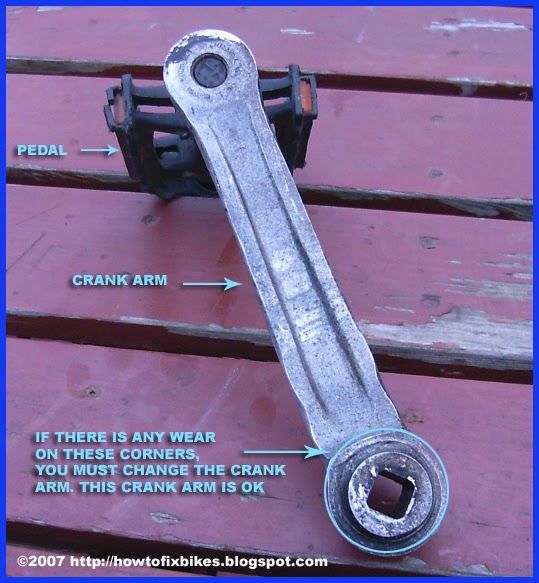 bike pedal crank loose