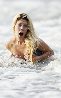 Popular Model Heidi Montag HOT BIKINI Pics Shot from the beach