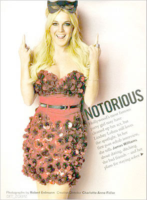 Lindsay Lohan Glamour Magazine