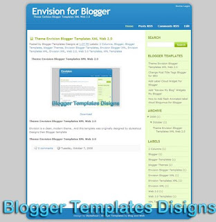 Theme Envision Blogger Template XML Web 2.0