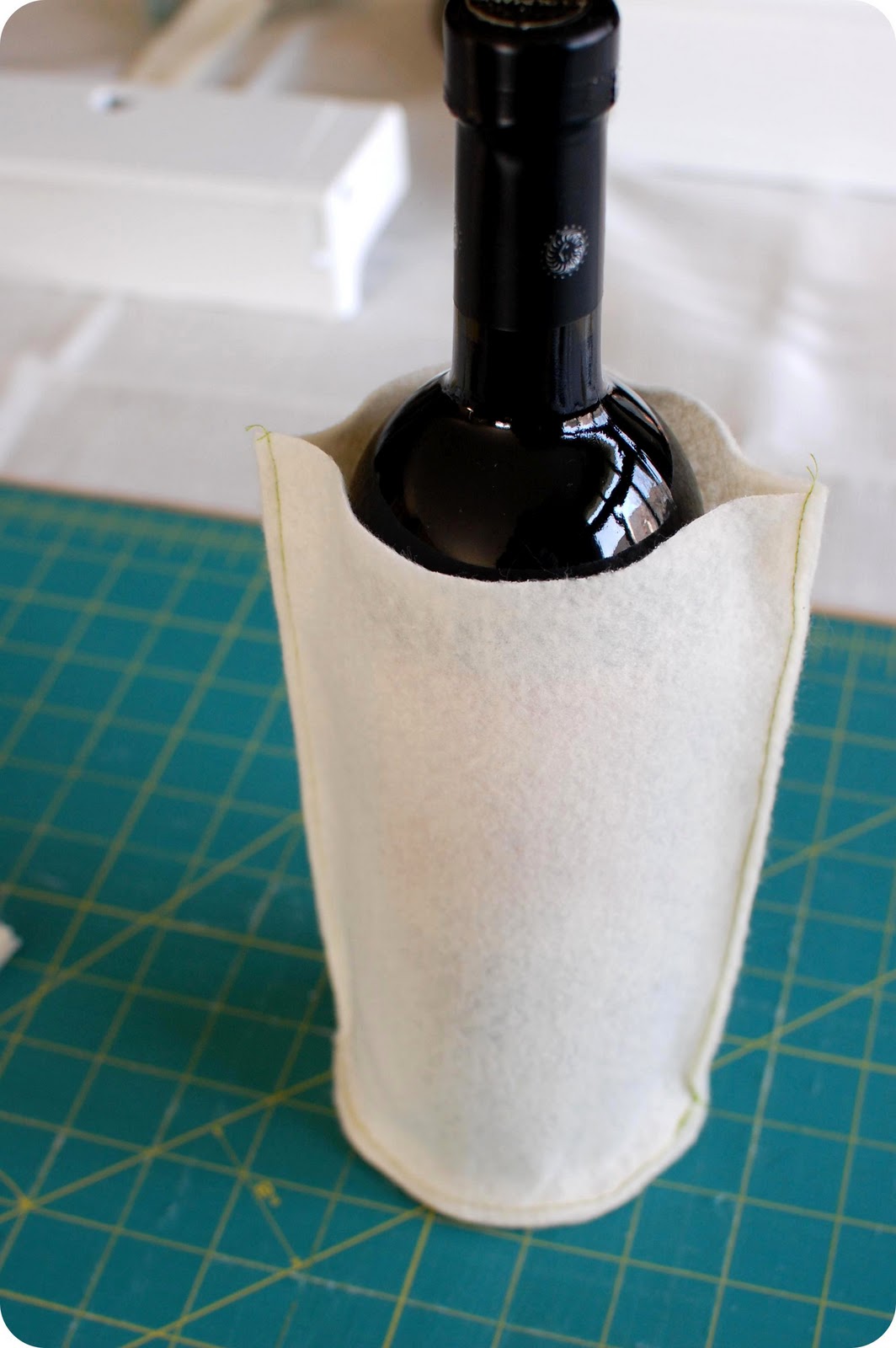 33 Shades of Green Handmade Holidays. . .Felt Wine Sleeve