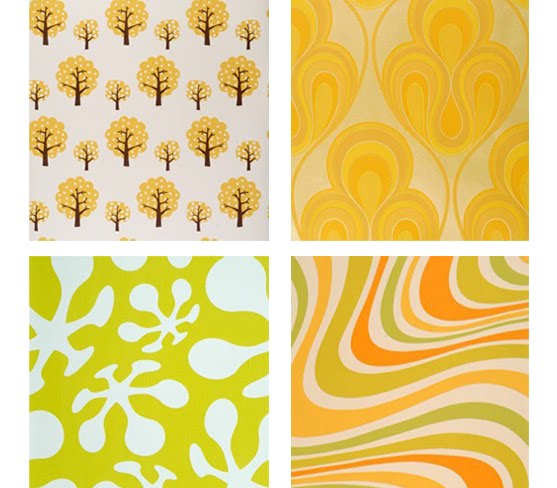 Miao's blog: 60s& 70s Wallpaper design-Using Yellow Orange