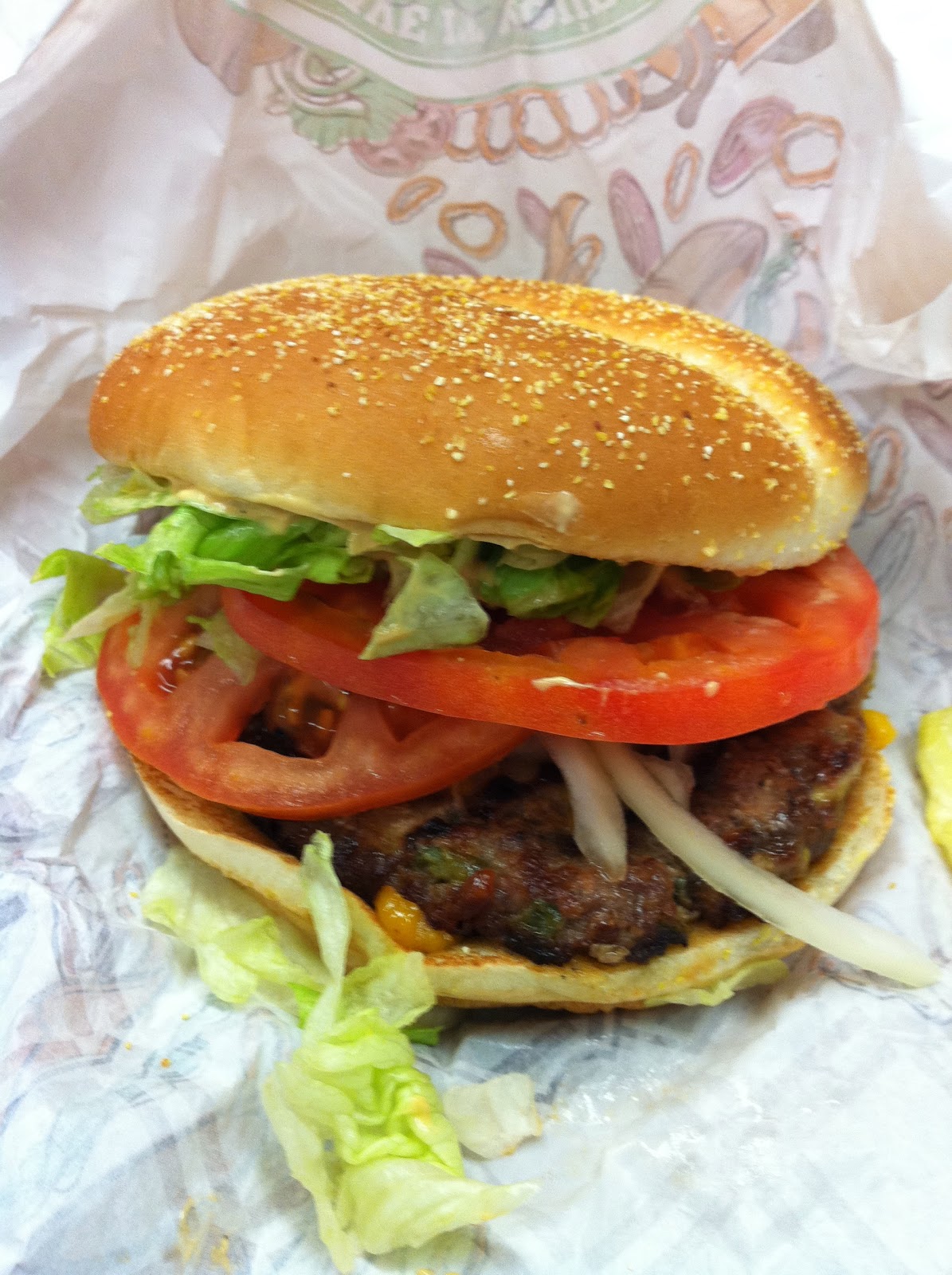 TASTE OF HAWAII BURGER KING JALAPENO AND CHEDDAR STUFFED STEAKHOUSE BURGER