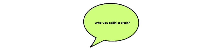 Who you callin' a bitch?