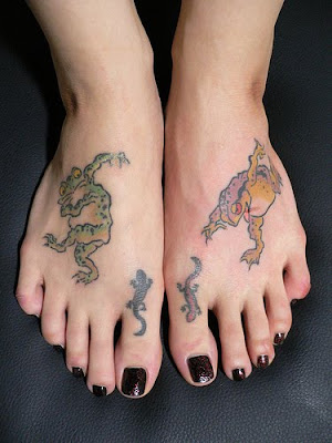 Girl foot tattoo is becoming more and more popular with women these days.