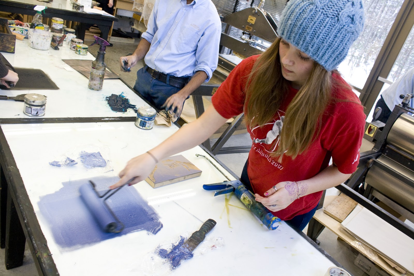 Visual Art School The end of the semester in Printmaking.