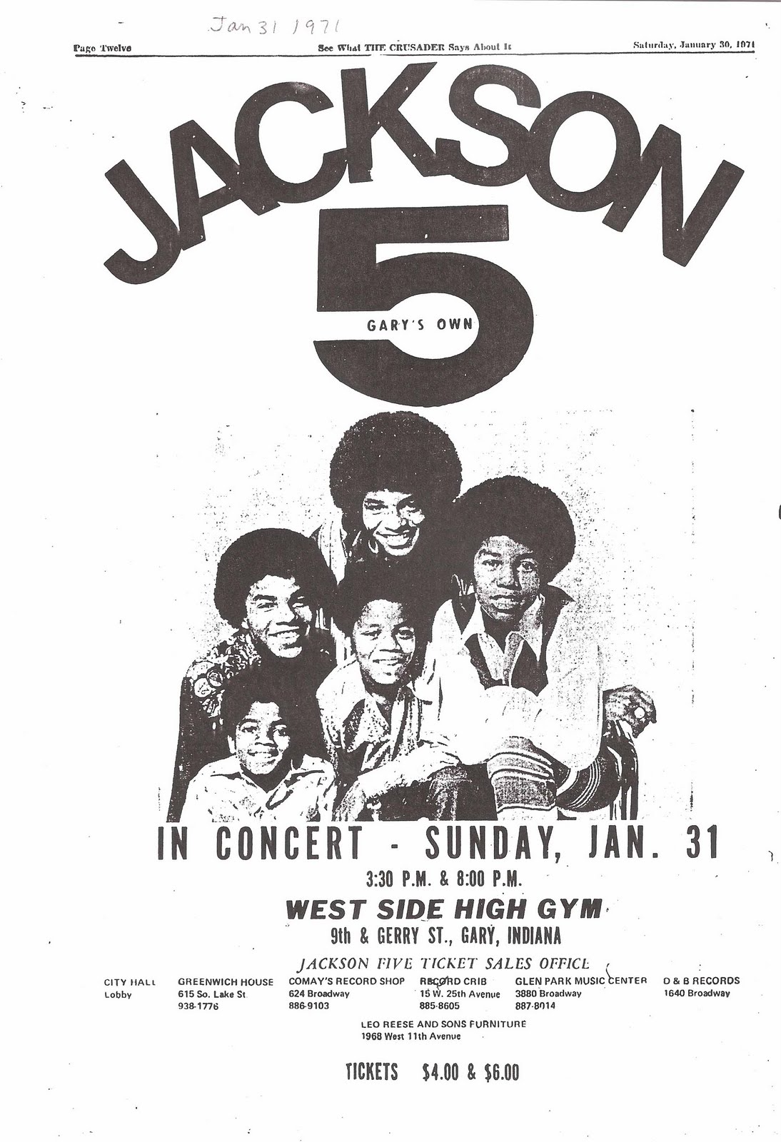 The Jackson Five 5 Great New Poster Hair 