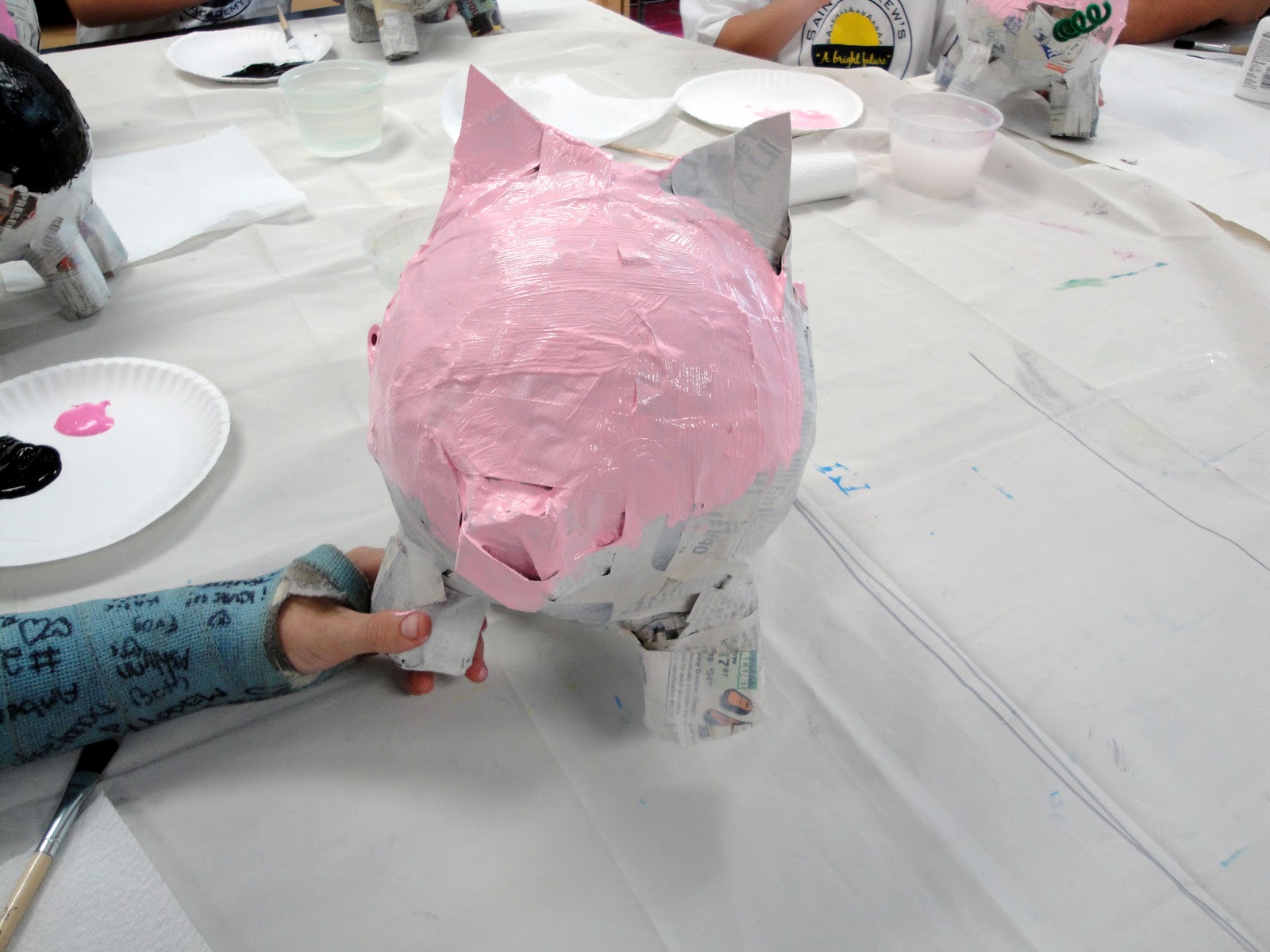 6th Grade Paper Mache Pigs Mrs. Hood's Art Room