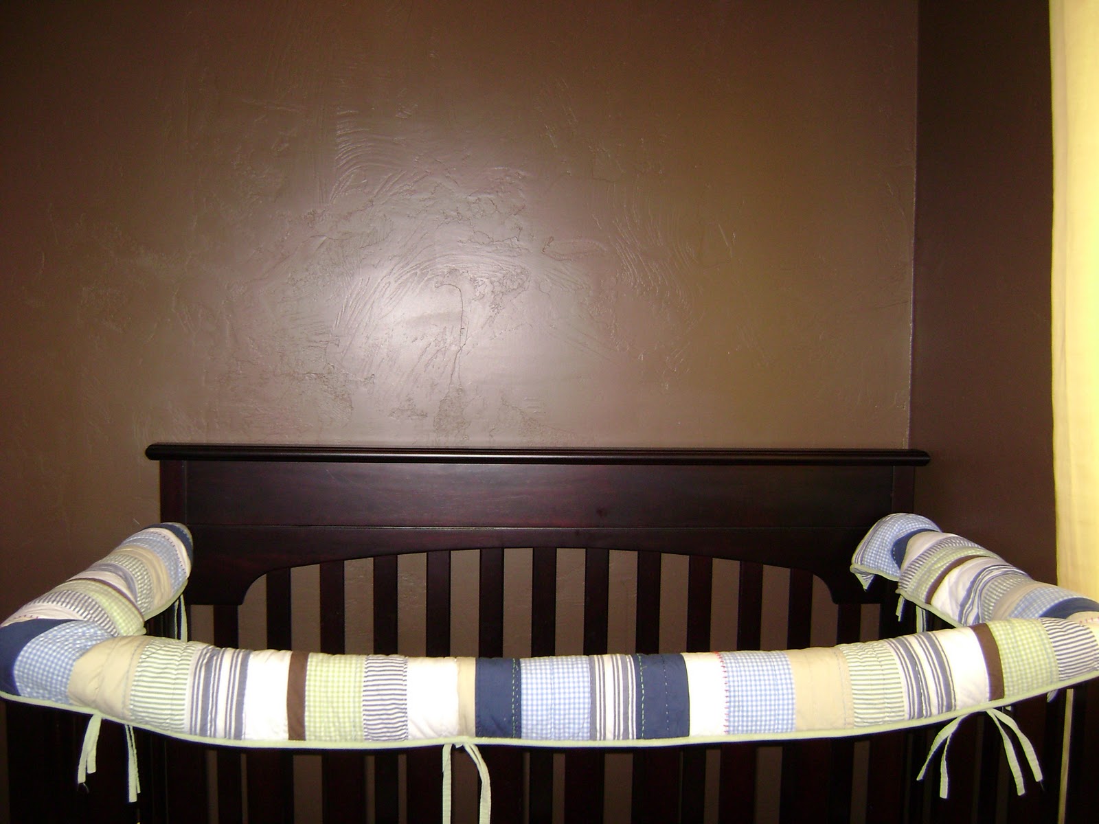 Crafting for Caitlyn Part two Crib bumper to teething rail.