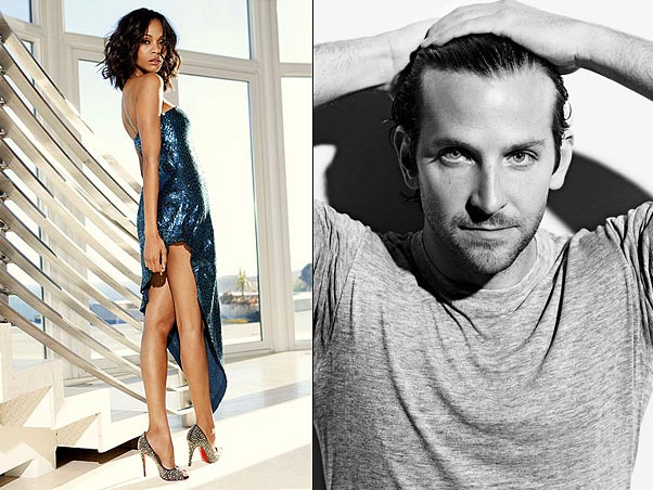 Zoe Saldana e Bradley Cooper.