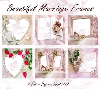 Beautiful Marriage Frames (Png)