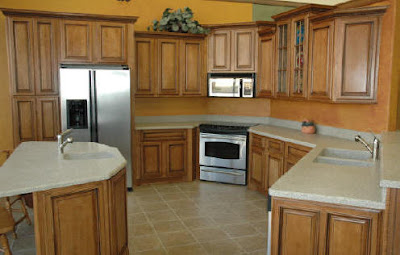 Glazed Birch Kitchen Cabinets