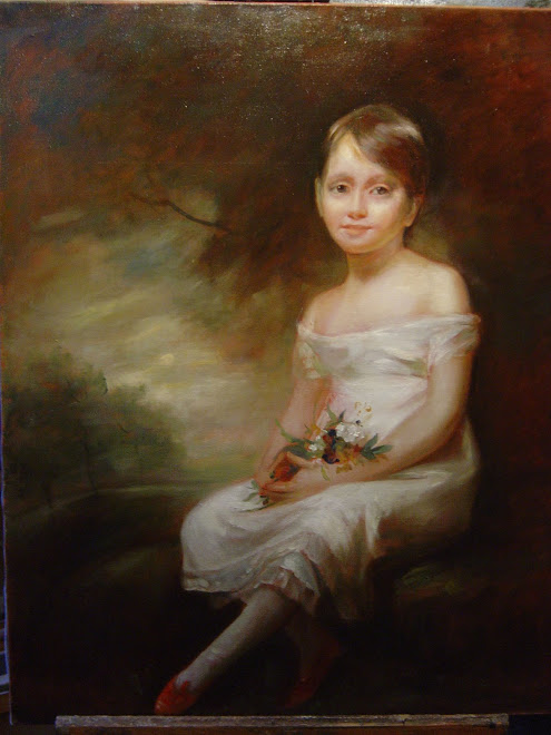 Portrait de jeune fille d 'après Joshua Reynolds