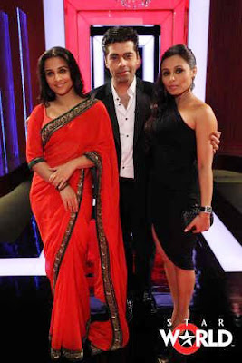 Rani Mukherjee And Vidya Balan In Koffee With Karan Show