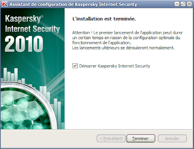 Kaspersky Internet Security 2010 - Installation terminée