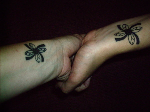 matching heart tattoos for couples. hot matching heart tattoos for