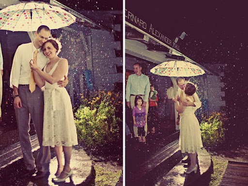 wedding portrait with umbrellas