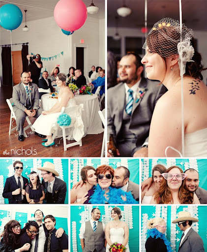 balloons and photobooth wedding