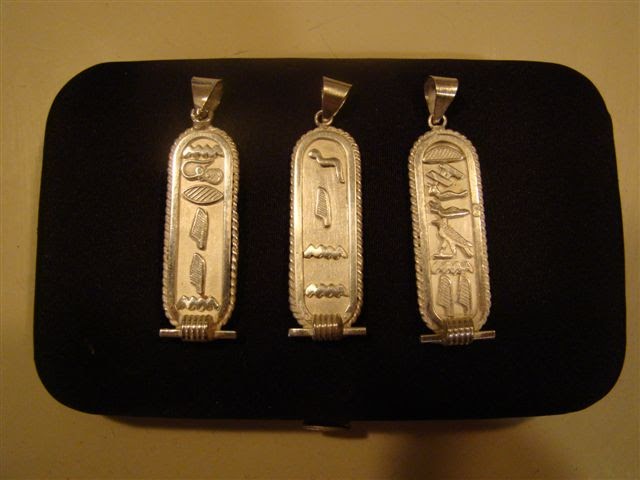 Egyptian Hieroglyphics Jewelry - Cartouche Pendants ~ The Beading Gem's