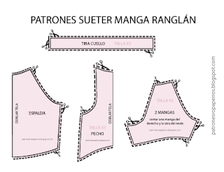 patrones sueter ranglan