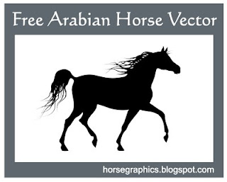 Free horse clip art vector graphic arabian