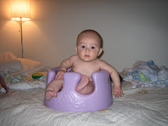 Jackson in his new "Bumbo"