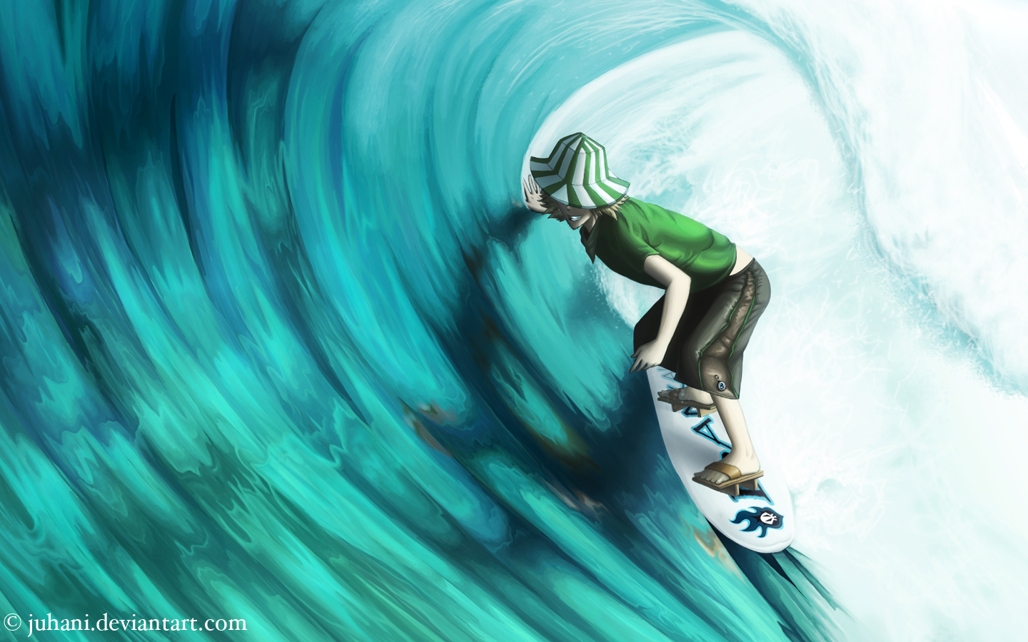 BarakiEl Art: Surfing Kisuke