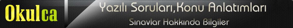 Okulca | Yazılı Soruları,Konu Anlatımları