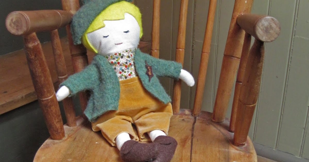 so wabi sabi handmade...black apple doll