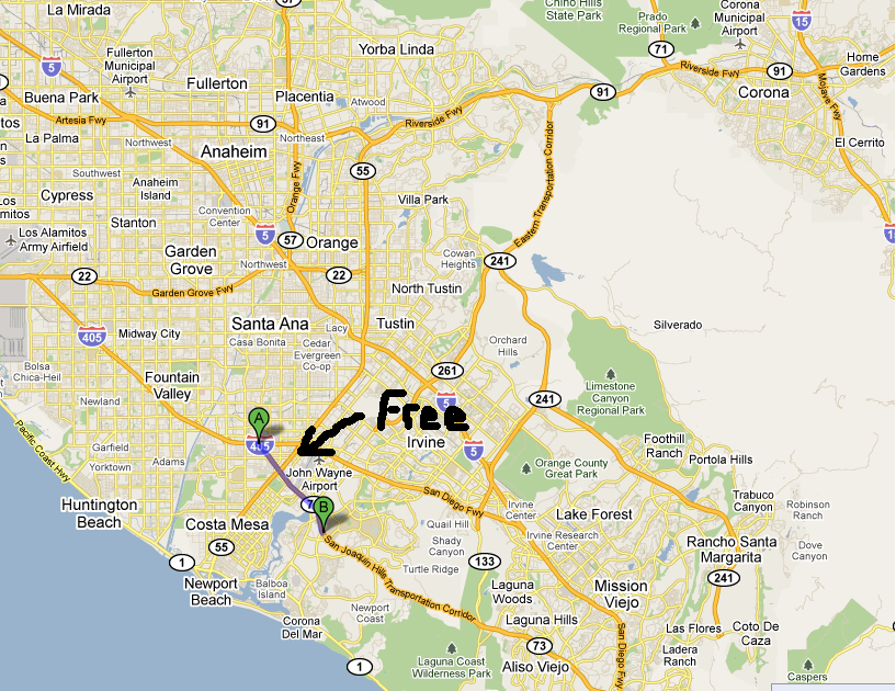 73 Toll Road Map A Look At Traffic Transportation In The World Sr 73 The Free Section Of The Toll Road