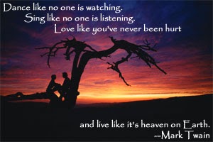 streets of the city: "Dance like nobody's watching; love like you've