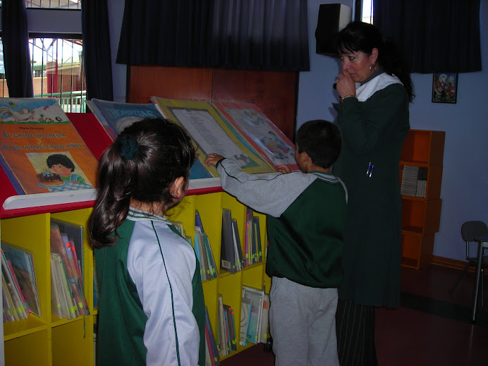 visitando la biblioteca pública