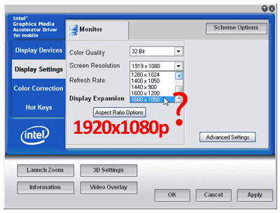 display driver for mobile intel 965 express chipset family