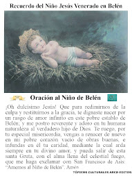 Recuerdo del Niño Jesús Venerado en Belén