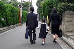 Family walking to Int'l school
