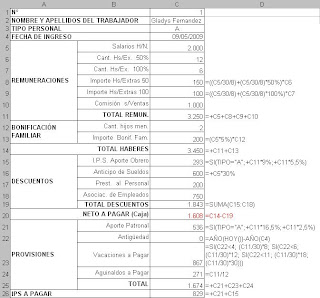 Gregorio Mareco Benitez Ejercicios De Excel Para Liquidacion De Nominas Liquidacion De Salarios