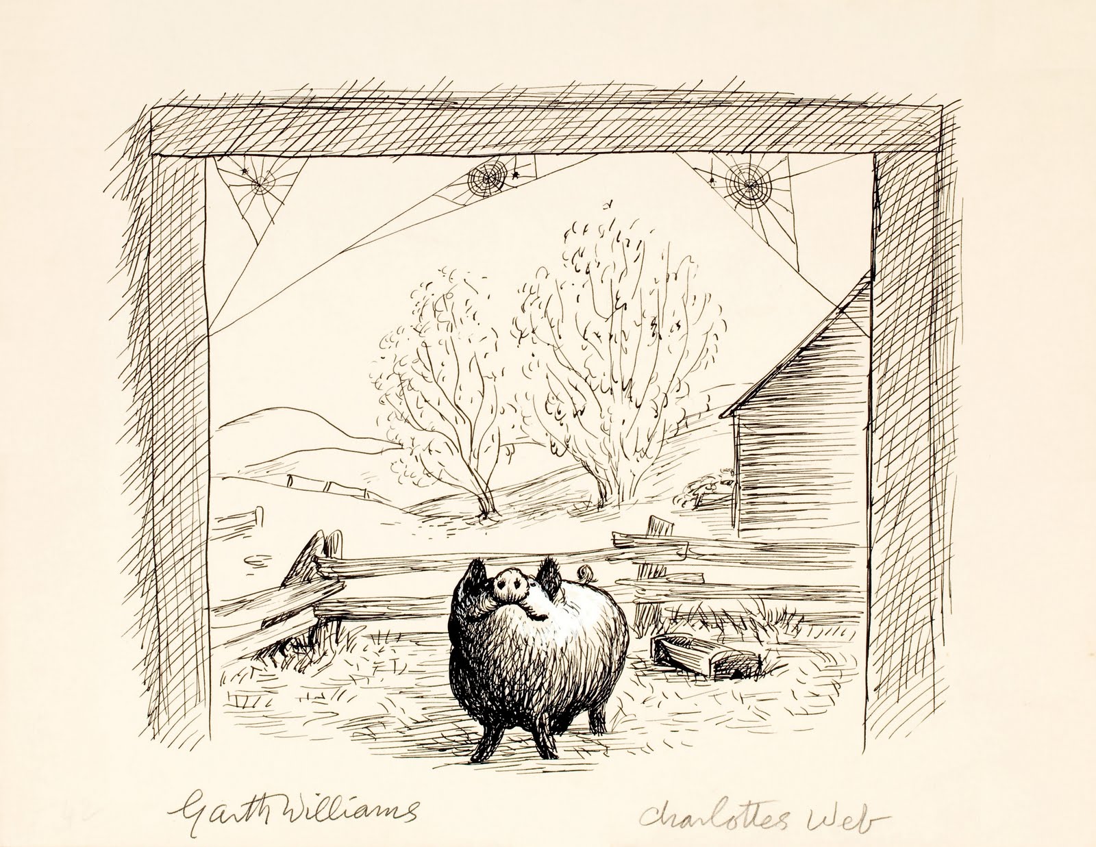 Simple Wilbur The Pig Coloring Page for Kindergarten