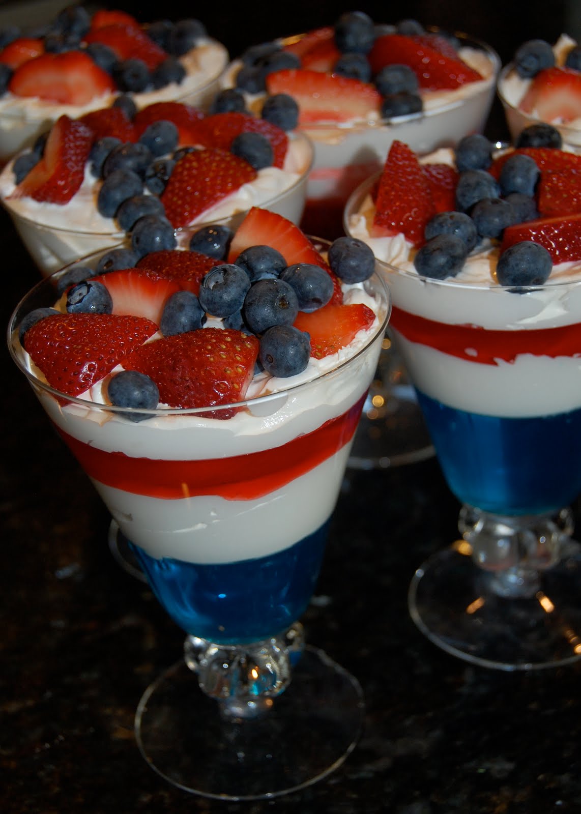 Blue Jello Cups