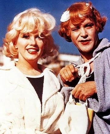 Marilyn Monroe and Jack Lemmon in Drag on Coronado beach