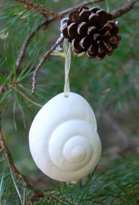 white porcelain snail shell ornaments