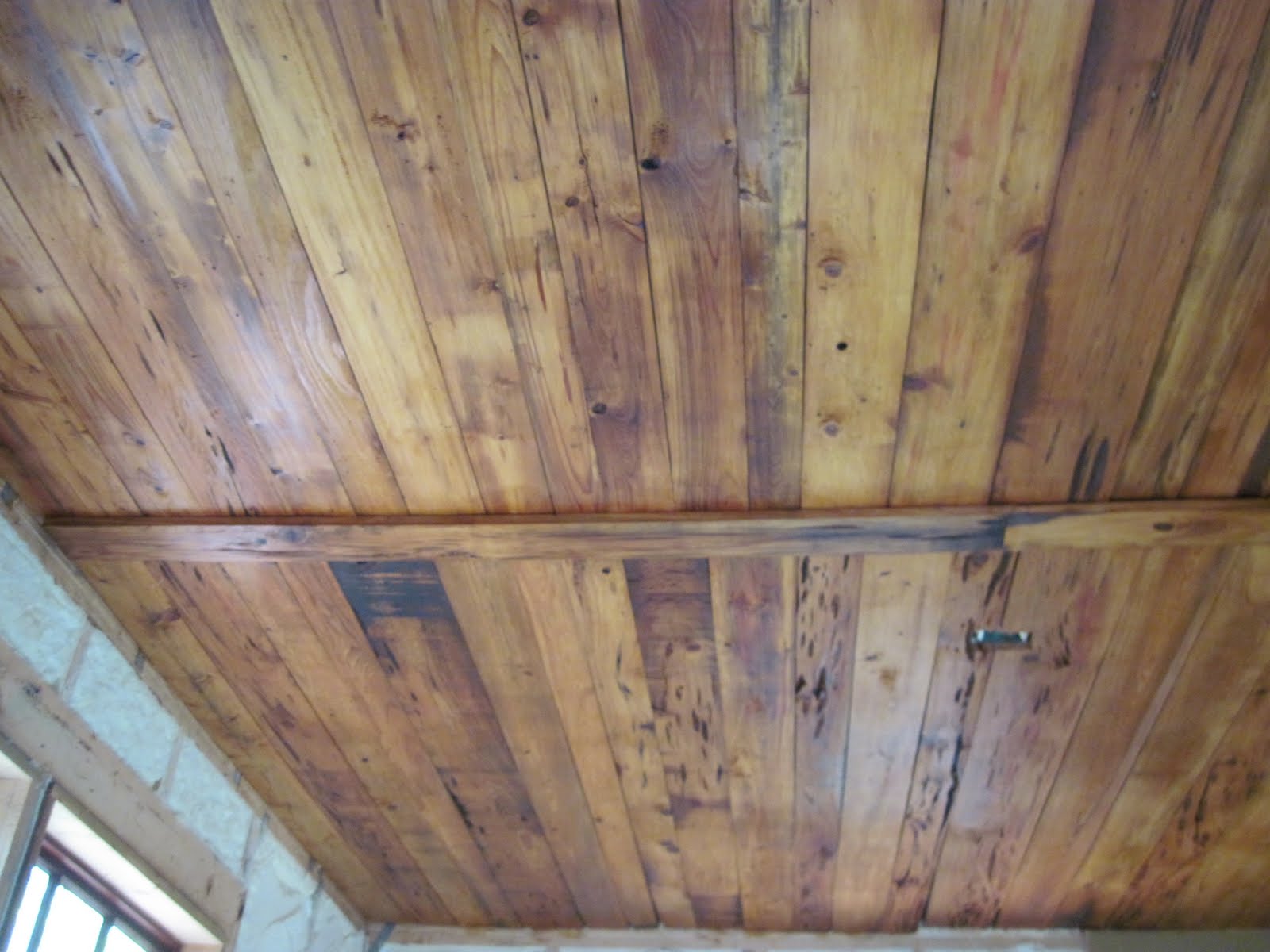 Shellac And Pecky Cypress Ceiling Historic Shed Florida