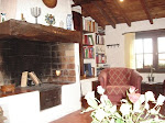 Lou Nidou, salon et sa cheminée