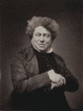 Alexandre Dumas, pere (aka Alexandre Dumas, Sr.) 1855 black and white photograph by Gaspar-Felix Tournachon aka Felix Nadar