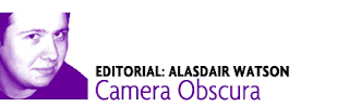 The NinthArt banner graphic for the editorial 'Camera Obscura' by Alasdair Watson.